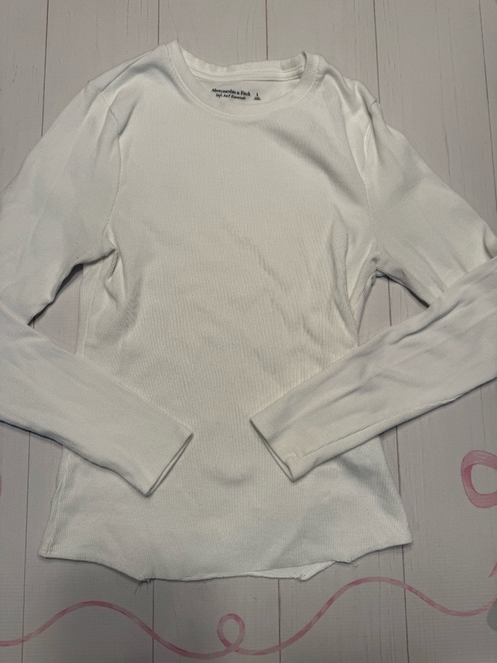 Abercrombie and Fitch Long Sleeve ribbed top size L